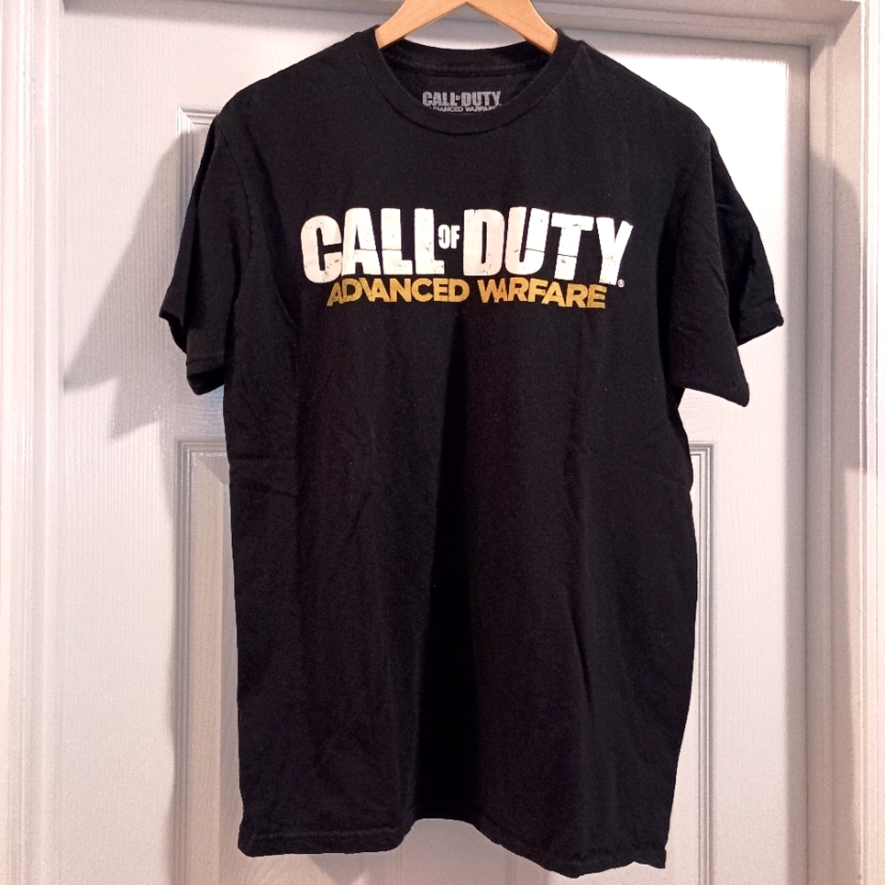 Call Of Duty Advanced Warfare Teen Size XL Black Gold Tshirt